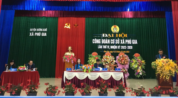 Công đoàn cơ sở xã Phú Gia tổ chức Đại hội lần thứ VI, nhiệm kỳ 2023-2028