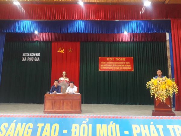 Đảng ủy xã Phú Gia tổ chức hội nghị tổng kết 20 năm thực hiện nghị quyết 23-NQ/TW
