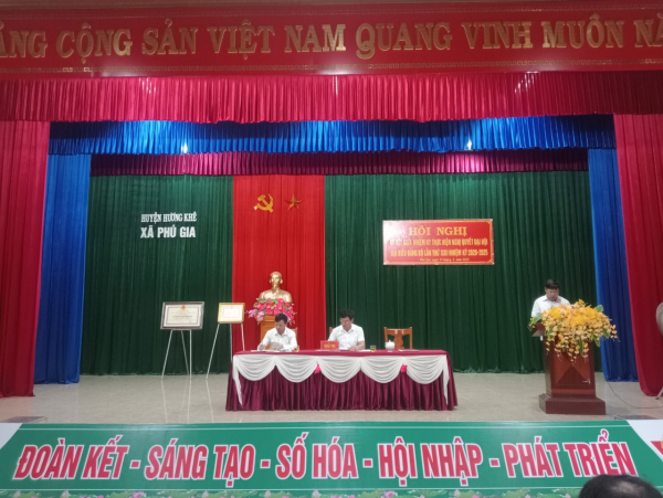 Đảng bộ xã Phú Gia tổ chức hội nghị Sơ kết giữa nhiệm kỳ thực hiện Nghị Quyết Đảng bộ lần thứ XXII